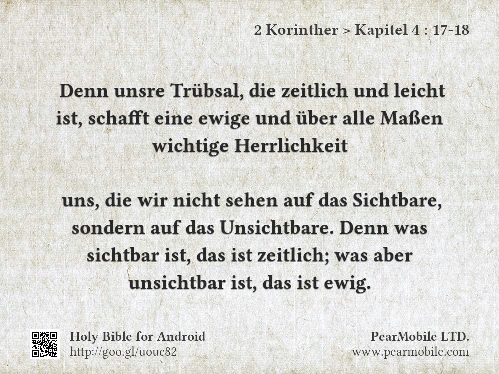 2 Korinther, Kapitel 4:17-18